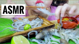 ASMR EATING RAW OCTOPUS WITH LIME AND SPICY SAUCE  EATING SOUNDS  LINHASMR [upl. by Lizned]