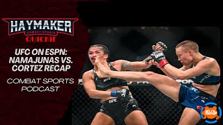 Haymaker Combat Sports Quickie UFC on ESPN Namajunas vs Cortez Recap [upl. by Santos]