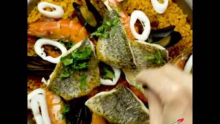 Seafood Paella Recipe [upl. by Anahpos]