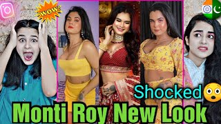 Pakistani Girls Reaction On Monti Roy New Look Transformation Reels😱 [upl. by Aibat]