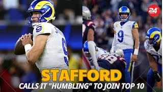 Matthew Stafford Calls It quotHumblingquot to Join Top 10 AllTime in TD Passes [upl. by Aneehsar]