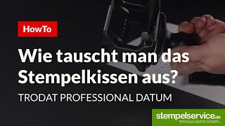 HowTo Trodat Stempelkissen wechseln  Datumstempel Trodat Professional Line [upl. by Arreip120]