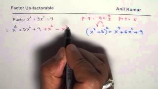 Factor UnFactorable by Adding and Subtracting a Term [upl. by Dewees]