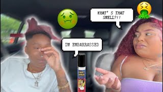 REVERSED FART SPRAY PRANK ON MY GIRLFRIEND [upl. by Poock]