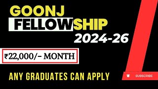 Goonj Setu Fellowship 202426  22000 Month  Any Graduate can Apply [upl. by Reace]