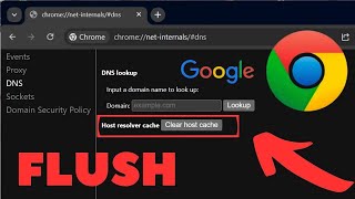 How to Clear Host Cache in Chrome DNS Cache  Chrome Net Internals [upl. by Nilerual]