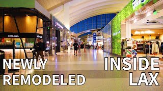 4K LAX  Walking inside Newly Remodeled Tom Bradley INTERNATIONAL Airport USA  4K [upl. by Sheley]