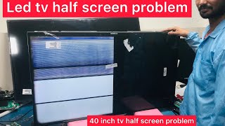 LED TV HALF DISPLAY PROBLEM  led tv half screen problem [upl. by Dalia]