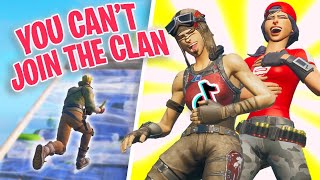 I tried out for TIKTOK Clans as a FAKE DEFAULT SKIN in Fortnite [upl. by Ahgiela]