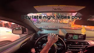 LATE NIGHT BMW X4 M40 CITY POV DRIVE [upl. by Trevlac]