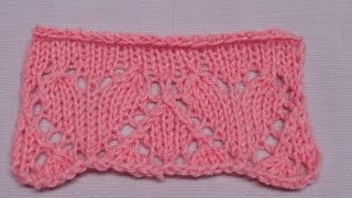 Ajour Herzen  Lace Hearts  Strickmuster  Knitting Pattern [upl. by Hescock]