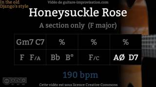 Honeysuckle Rose  A Section 190 bpm  Gypsy jazz Backing track  Jazz manouche [upl. by Rauscher]