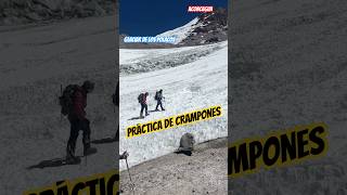 🥾🧊Practica de CRAMPONES en campo 3 de Guanaco al fondo el glaciar de los polacos ACONCAGUA [upl. by Nagy]