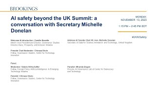 AI safety beyond the UK Summit A conversation with Secretary Michelle Donelan [upl. by Deedahs]