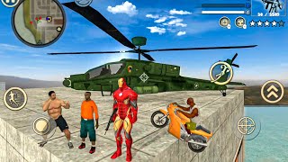 Iron Rope Hero Vice Town City  New Helipad in Open World Game  Android Gameplay [upl. by Lamag]