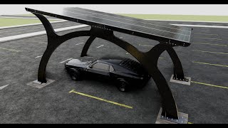 ARCHED TYPE MODERN SOLAR CARPORT TYPE 4 [upl. by Hicks]