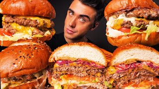 ASMR BIG JUICY DOUBLE CHEESEBURGERS MUKBANG Eating Sounds [upl. by Donaghue]