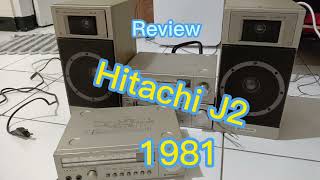 Hitachi Mini Stereo System J2  Vintage Mini Hifi 1981 [upl. by Knah]