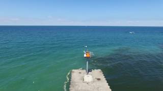 Olcott Beach Pier Drone Video Footage [upl. by Etteneg]