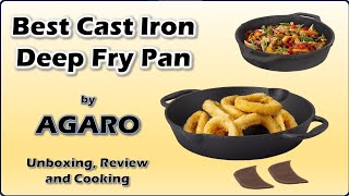 Cast Iron Frying Pan  Cast Iron Skillet  Agaro Cast Iron Cookware Review With Cookingagaro [upl. by Dilan]