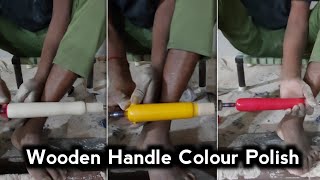 Wooden Handle Colour Polish Kaise Karte Hai 🔥  Wooden Handle Polish Tutorial By SK Wooden [upl. by Nylesoy228]