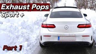 Mercedes E Class Coupe Exhaust Pops Sound Part 1 [upl. by Yeldahc889]