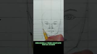 Comment dessiner un visage de face  shorts shortsyoutube shortsvideo satisfying art dessin [upl. by Dulcine452]