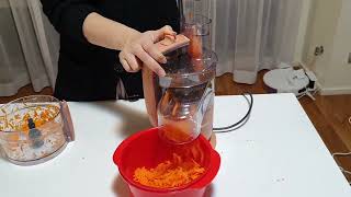 Kenwood Multipro Go Food Processor  testing the grater on carrots [upl. by Adleme]