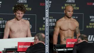 UFC 235 WeighIns Ben Askren Robbie Lawler Make Weight  MMA Fighting [upl. by Nomrac]