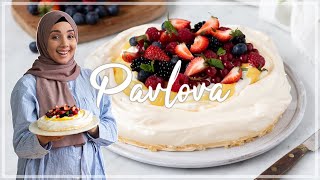 PAVLOVA MED LEMON CURDGRÄDDE  God amp enkel marängtårta [upl. by Farro]