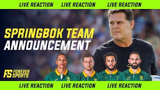 SPRINGBOK TEAM VS WALES REACTION SHOW  Rugby News Live Stream [upl. by Nikki189]