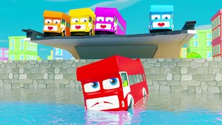 Five Little Buses  Yellow School Bus  Baby Bus Doo Doo Doo  Nursery Rhyme amp Collection Kids USA [upl. by Lusar]