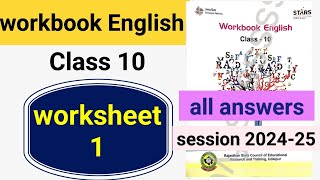 Class 10 workbook English worksheet 1 page no 45 with answers session 202425 english Workbook [upl. by Aurelia992]