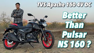 2024 TVS Apache 160 4V Dual Channel ABS Review  Better Than Bajaj Pulsar NS 160 [upl. by Nyladgam]