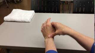 Neuromuscular re education of the midcarpal joint upon radial extension [upl. by Aikel]