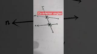 cointerior angles or consecutive interior angles or allied interior angles maths [upl. by Viddah149]