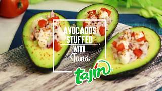 Avocado Stuffed with Tajin Seasoned Tuna Recipe [upl. by Gwendolin]