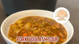 Delicious Hungarian Pork Goulash Soup Recipe  A Hearty and Flavourful Dish [upl. by Dahl815]