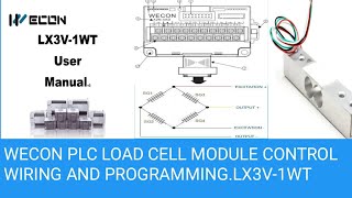 WECON LOAD CELL MODULE LX3V1WT CONTROL AND PROGRAMMINGwecon [upl. by Crispas]