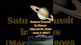 Saturn Transit 2025 Date  When is Saturn Transit 2025 to 2027 Date  Saturn Transit in Pisces 2025 [upl. by Aznarepse]