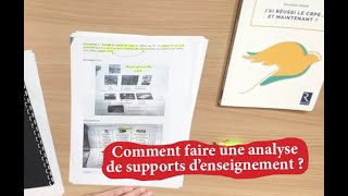 CRPE  Comment faire une analyse de supports pédagogiques  Un autre exemple en français [upl. by Frydman]