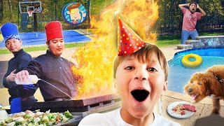 HIBACHI in our Backyard  Heaven Chases Birthday FV Family Vlog [upl. by Mak216]