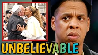 SHOCKING footage of Beyonce kissing a priest in public JayZ Devastated [upl. by Eahcim]