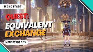 FULL GUIDE Equivalent Exchange Quest  Mondstadt City  Genshin Impact [upl. by Bocock62]