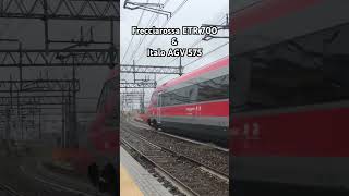 ETR 700 and AGV 575 passing through MilanoLambrate Station train trainspotting [upl. by Pamelina425]