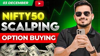 Scalping Nifty Intraday trading 3 December  Live Intraday Trading [upl. by Anneuq499]