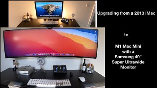 Upgrading to M1 Mac Mini set up with 49quot Samsung CHG90 Odyssey gaming monitor [upl. by Ortiz]