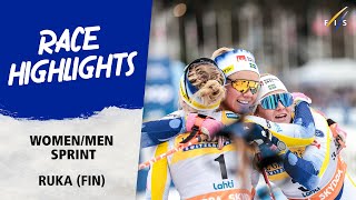 Valnes and Ribom unbeatable in the sprint in Ruka 2023  FIS Cross Country World Cup 2324 [upl. by Aleen341]