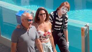 Megan The SeaWorld Mime Entertaining at SeaWorld Orlando [upl. by Marcela]