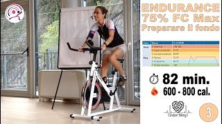 Spinning  Indoor Cycling  Ciclismo Allenamento LONG RIDE ENDURANCE 75 fc Max 82 min Lezione 03 [upl. by Armil938]